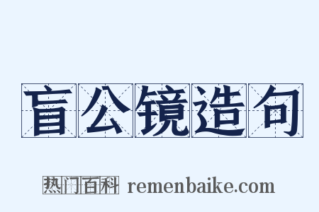 盲公镜造句是什么意思的图片